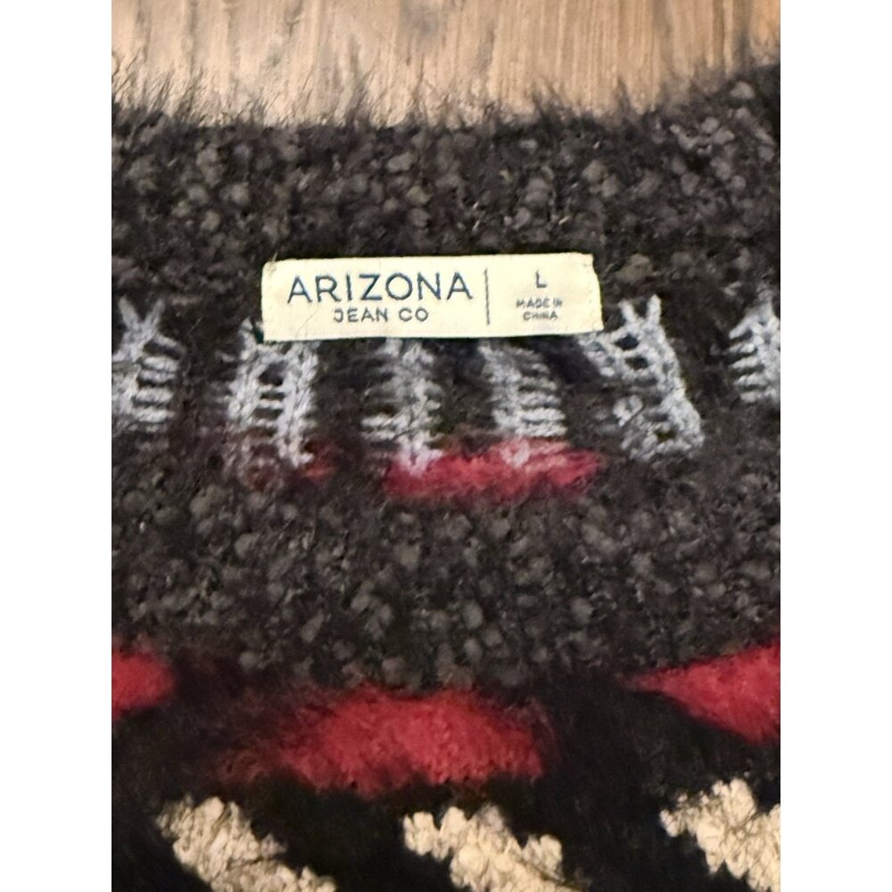 Fair Isle Nordic Sweater Arizona Jean Co Cropped Aztec Soft Fizzy Small NEW! - Picture 5 of 10